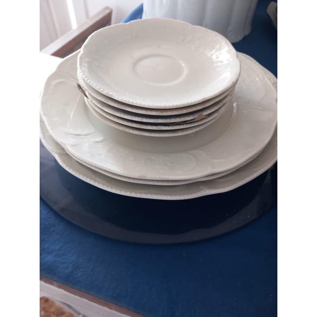 Rococo New 1980s Porcelain Ivory by Rosenthal - Set of 60 Pieces For Sale - Image 3 of 12