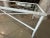 Vintage Faux Bamboo Patio Outdoor Metal Newly Powder-Coated White Coffee Cocktail Table For Sale - Image 10 of 12
