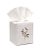 Size: W-4 ½”, D-4 ½”, H-5 ¼” (Fits the standard Puffs & Kleenex cubes) Fabric: White Linen / Cotton Embroidery: Apple...