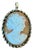 Vintage Victorian 12k Handcarved Cameo Pendant Brooch For Sale