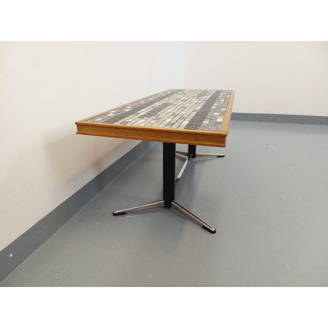 Vintage Coffee Table in Ceramic, Wood and Metal, 1960s For Sale - Image 13 of 16