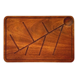 Teak Cutting Board or Serving Tray attributed to Ilmari Tapiovaara for Artek, Finland, 1960s For Sale