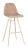 Modern Modern Barstool in Brown & Copper For Sale - Image 3 of 9