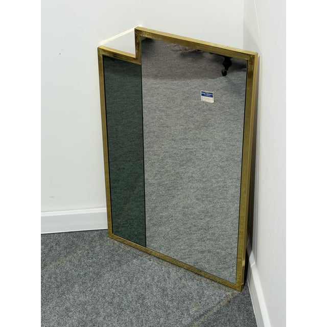 1970s Brass Wall Mirror, Italy, 1970 For Sale - Image 5 of 8