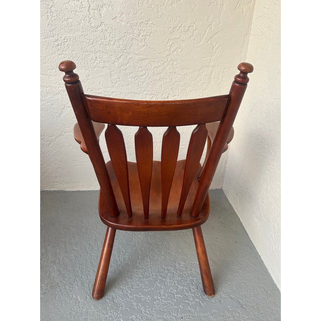 Cinnamon Vintage Cushman Colonial Creations Searsburg Chair For Sale - Image 8 of 12