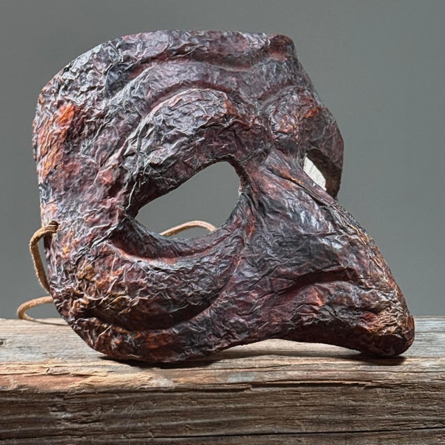 Vintage French Modernist Papier-Mâché Commedia Mask by Jean-Pierre Maury For Sale - Image 4 of 8