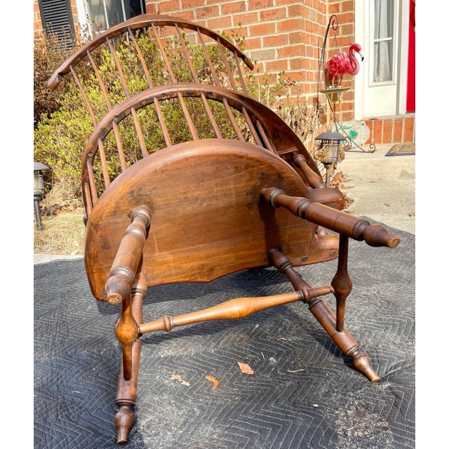 Pennsylvania Windsor Writing Chair Mid 20th Century For Sale - Image 12 of 12