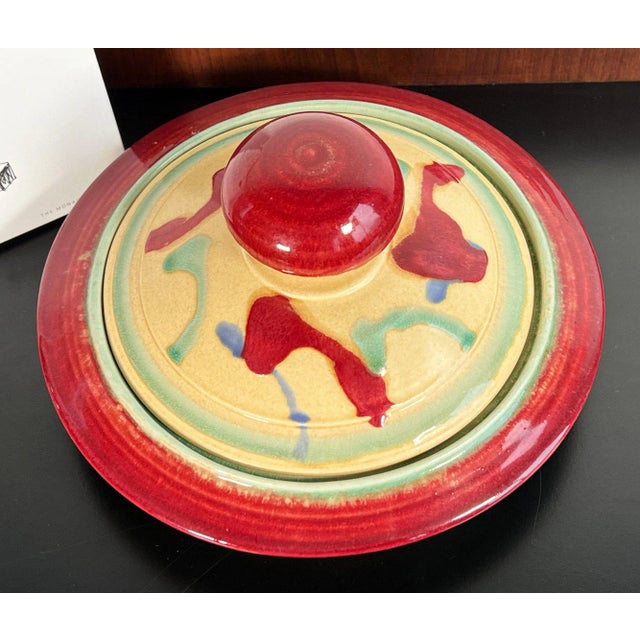 Vintage 1980's Postmodern Ceramic Casserole / Serving Bowl For Sale In Providence - Image 6 of 7