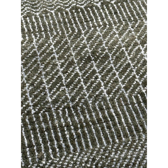 Black Handwoven Modern Tribal Area Rug 6'2" X 9'0" For Sale - Image 8 of 11