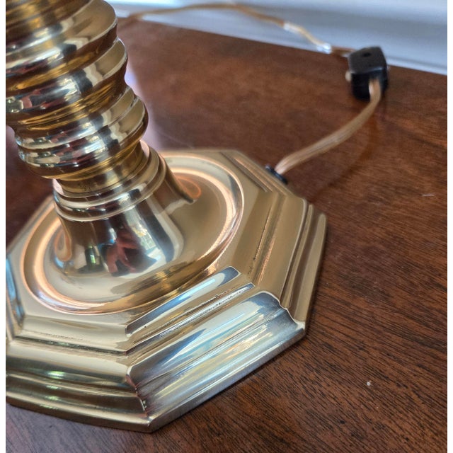 Brass Frederick Cooper Vintage Brass Candlestick Lamp For Sale - Image 8 of 8