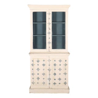 Antique English Painted Bookcase, 1800s For Sale