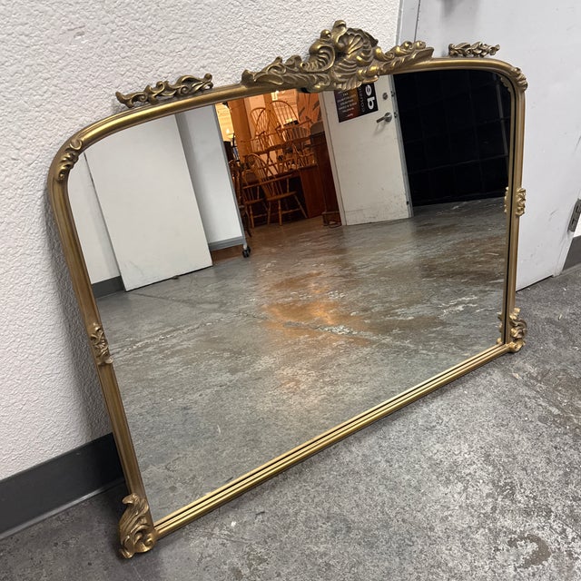 Rococo Rococo Revival Gilt Framed Wall Mirror, Vintage For Sale - Image 3 of 12