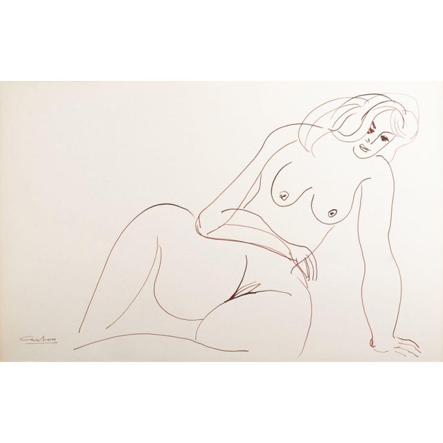 Norman Carton Nude Woman Ink on Paper, 6 For Sale - Image 4 of 8