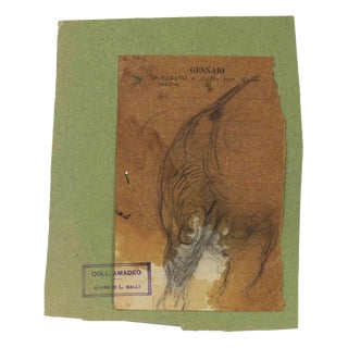 Luigi Galli, The Horse, Late 19th Century, Pencil on Paper For Sale