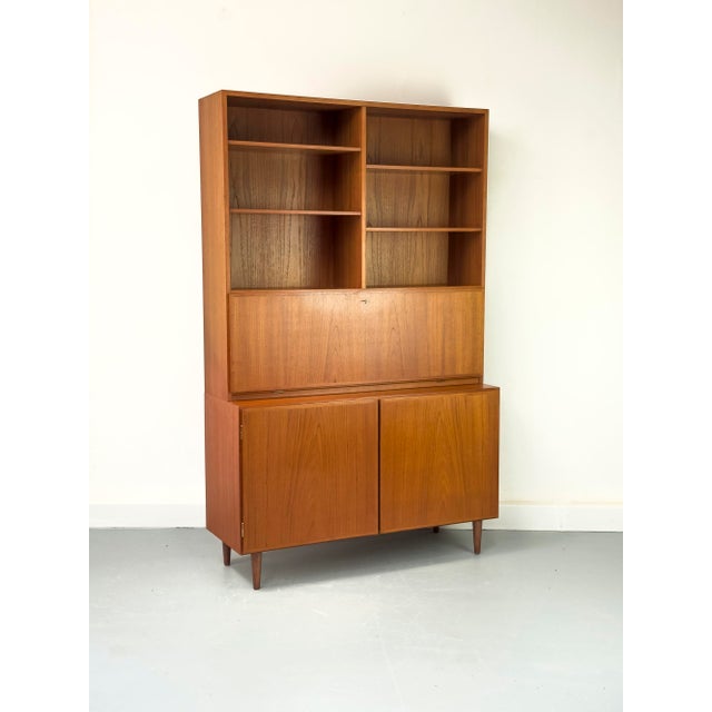 Vintage Teak Bookcase with Desk from Omann Jun, 1960s For Sale - Image 14 of 18