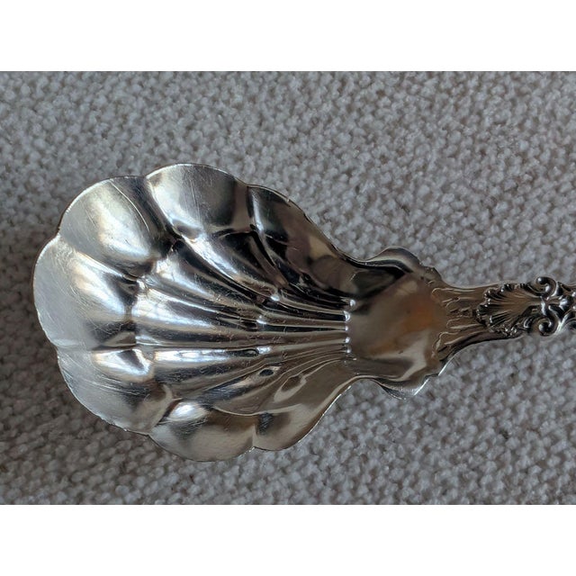Frank M. Whiting & Company Early 20th Century Whiting "King Edward" Sterling Silver Jam/Sugar Spoon, 1901 For Sale - Image 4 of 16