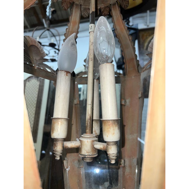 1940s 1940s Large Spanish Lantern Pendant Light For Sale - Image 5 of 12