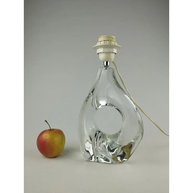 Mid-Century Table Lamp with Sculptural Base in Crystal Glass from Daum, Nancy For Sale - Image 10 of 12