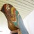 Wooden Bookcase with Glass Door and Painted Boat Section For Sale - Image 14 of 18