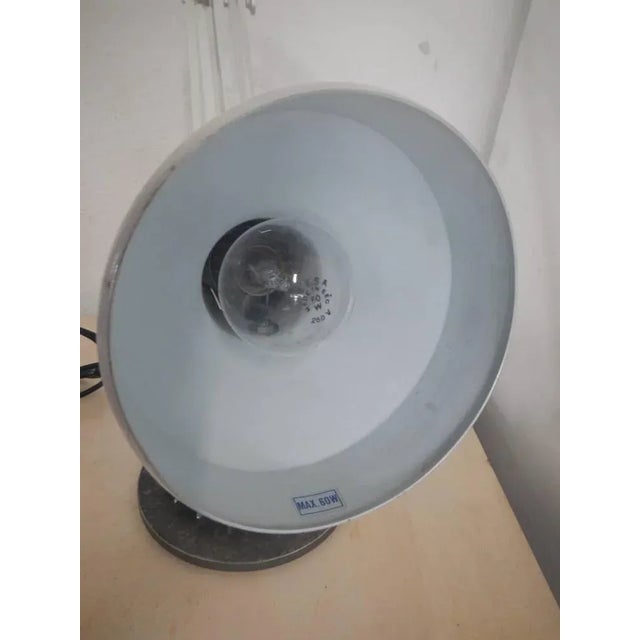 Gray Metal Table Lamp, 1960s For Sale - Image 8 of 11