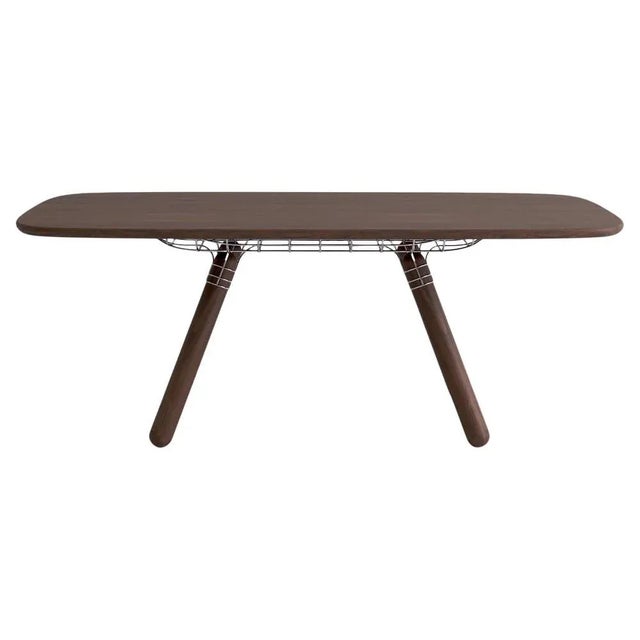 Large Magnum Walnut Dinner Table by Pierre Favresse For Sale - Image 9 of 9