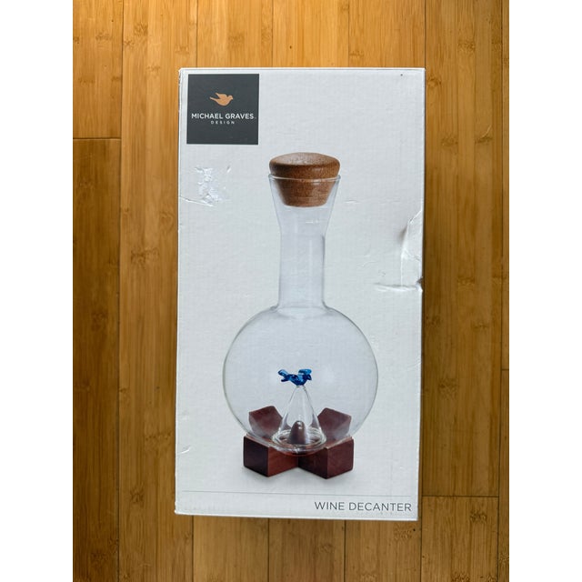 Vintage Michael Graves Design brand new in box hand-blown glass wine decanter with bird aerator! Condition: Brand new in...