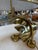 Brass Italian Sculptural Brass Table Lamp With Cylindrical Shade, 1970s For Sale - Image 8 of 8