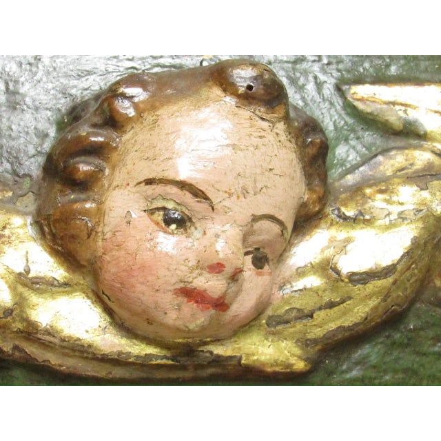 Antique Hand Carved Spanish Colonial Framed Putti Heads For Sale In San Francisco - Image 6 of 17