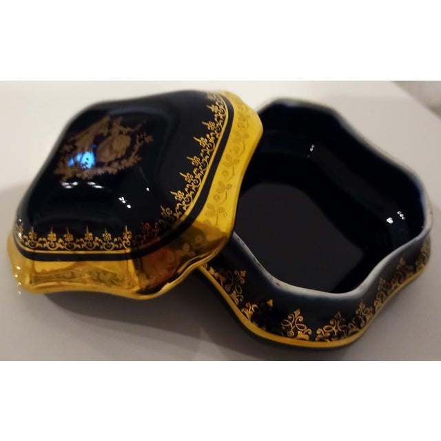 Vintage Limoges Porcelain Jewelry Box, 1940, Set of 2 For Sale - Image 3 of 10