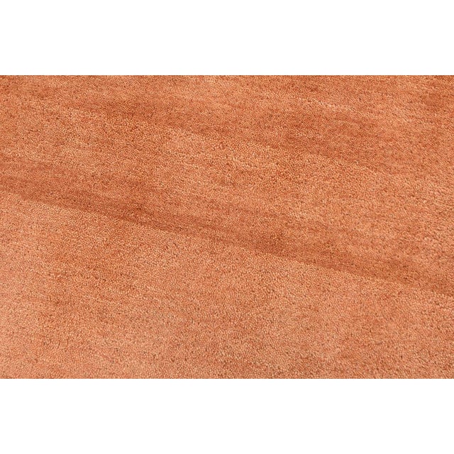 Gabbeh Rug 2’3” X 4’6” Rust Wool Contemporary Hand-Knotted Carpet For Sale - Image 4 of 10