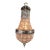 1980s French Louis XVI Silver Bronze Basket Chandelier 1Pc For Sale