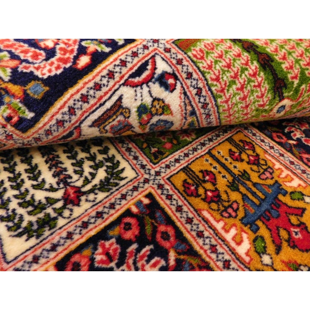 Vintage Persian Wall Hanging Garden Panel Rug For Sale - Image 11 of 12