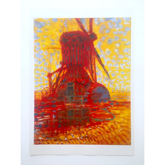 Blue Piet Mondrian Vintage 1994 Lithograph Print Modernist Posters Folio - Set of 6 For Sale - Image 8 of 13