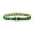 Metal 32.03Carat Octagon Zambian Emerald Byzantine Tennis Bracelet in 18k Yellow Gold For Sale - Image 7 of 15