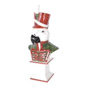 Mid-Century Italian Ceramic Military Parrot Bust