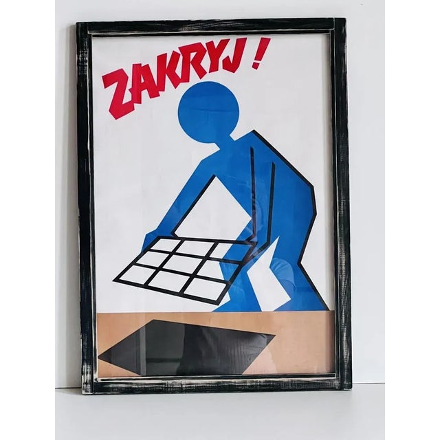 Black Vintage Industrial Framed Poster For Sale - Image 8 of 10