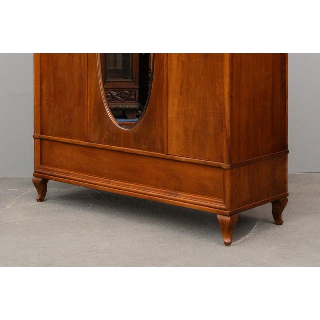 Art Nouveau Wardrobe in Walnut For Sale - Image 12 of 18