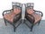 1950s Pair of Ebonized Bamboo Armchairs in the Brighton Pavillion Style For Sale - Image 5 of 18