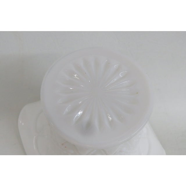 Milk Glass Lace Dewdrop Beaded Jewel Small Basket Vase Container Figurine 4770b For Sale In Miami - Image 6 of 11