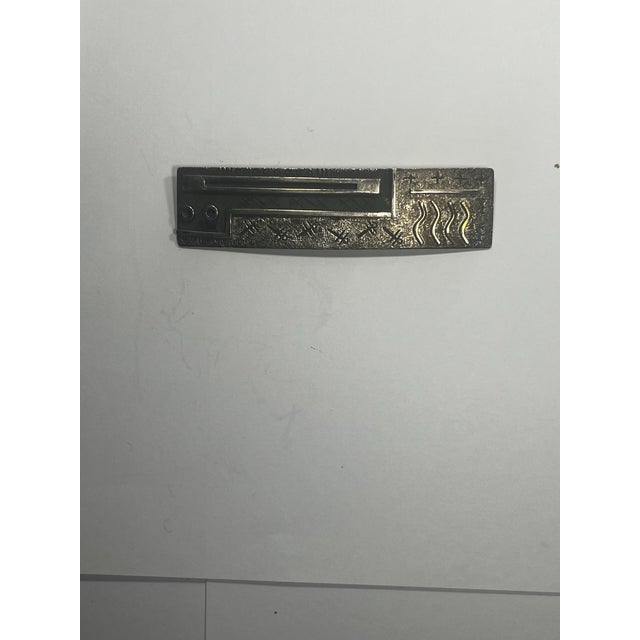 1990s 1990s Myron Panteah Native American, Silver, and Gold Brooch For Sale - Image 5 of 5