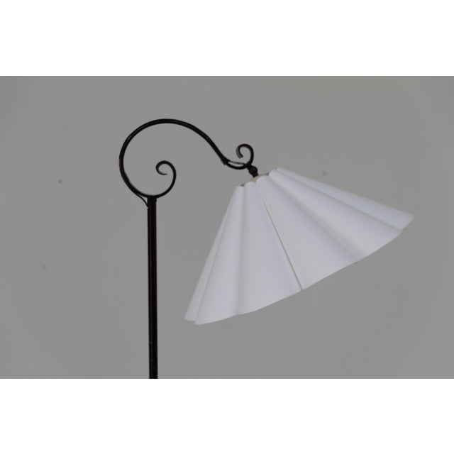Art Deco Danish Tripod Floor Lamp in Wrought Iron, 1940s For Sale - Image 14 of 18