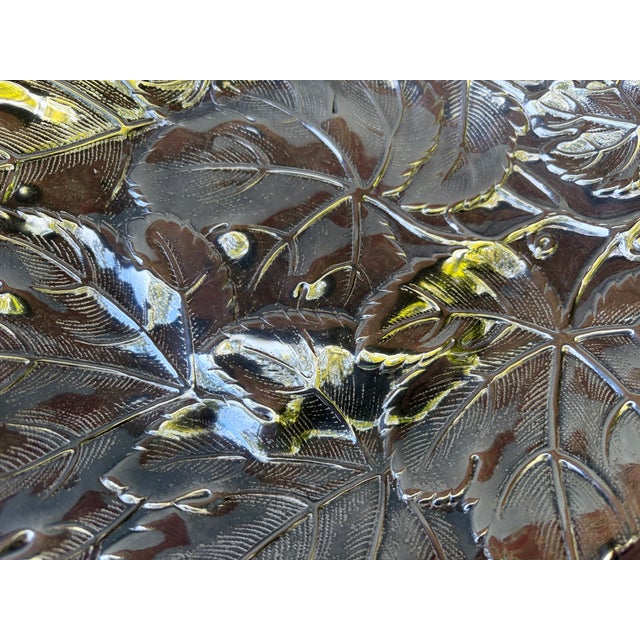 Metal Vintage Hammered Silverplate Leaf Serving Tray For Sale - Image 7 of 12