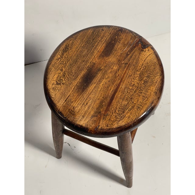 1960s Vintage Elegant Low Stool Jeannette Perriand Style For Sale - Image 5 of 5