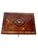 A handsome 19th century French jewelry box crafted in richly figured burl wood with contrasting wood banding and...
