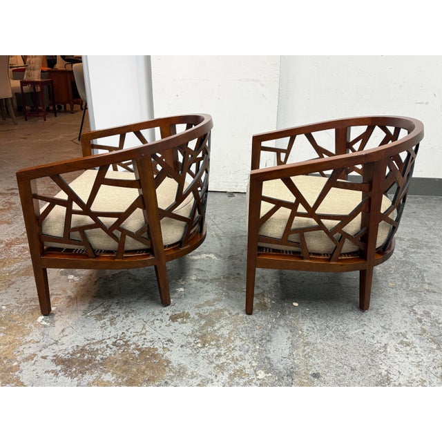 Crate & Barrel Crate & Barrel Ankara Lounge Chairs, Pair For Sale - Image 4 of 12