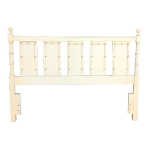 Vintage Faux Bamboo Regency Queen Size 5 Panel Headboard