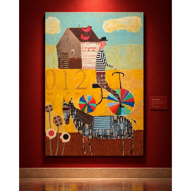 Nathaniel Mather – Bike Riding in Country Oversized Textured Canvas Artwork For Sale - Image 11 of 11