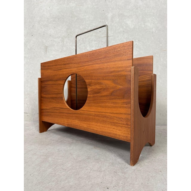 Vintage Magazines in Teak, 1970s For Sale - Image 4 of 7