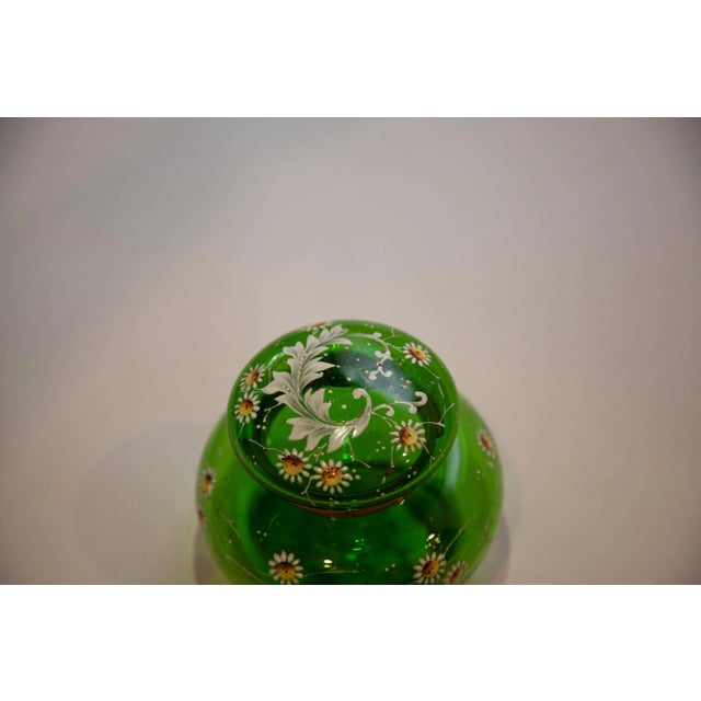 19th Century Moser Style Jar With Hinged Lid For Sale In Seattle - Image 6 of 7