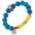 Early 21st Century Evil Eye & Elephant Turquoise Stone Beaded Bracelet For Sale - Image 5 of 11